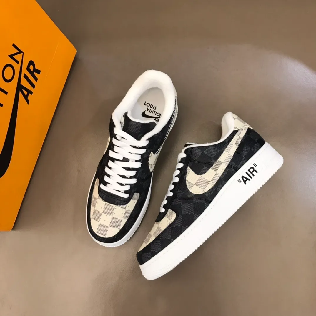 Men's shoes 💰p420 "*OUIS *UITTO*" x OFF-WHITE x Nike tripartite collaboration! Trendy and cool men's casual sports shoes with unrivaled color matching. The design idea basically continues the style of THE TEN. The Swoosh line and tongue label have a very familiar visual effect and are both fashionable and trendy! A must-have for fashionistas! The effect on your feet is absolutely stunning! (The original drawer packaging accessories are complete) Code number 38-45